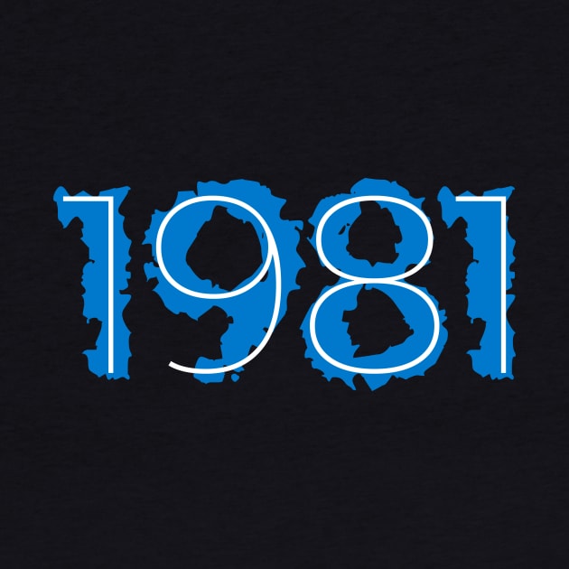 1981 Year Distressed Liquid Blue by Liquids